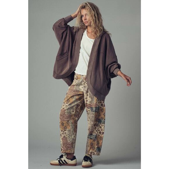Urban Daizy Washed Waffle Knit Hooded Cardigan - Picture 6 of 9